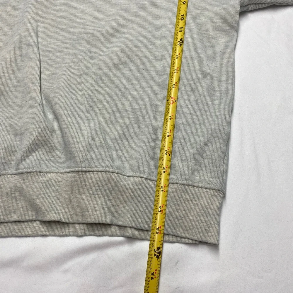 US Polo Assn Mens Quarter Zip Pullover Sweater Heather Gray XL Ribbed Knit